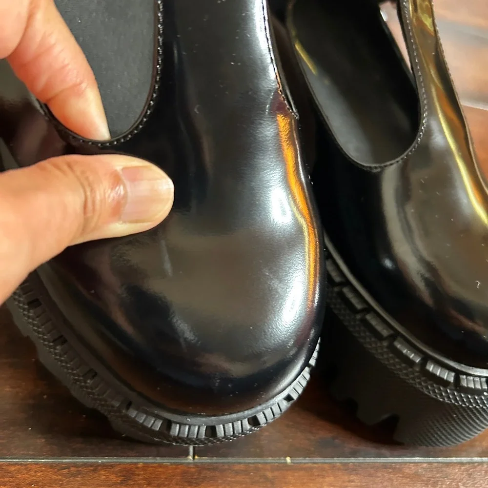 $218 Intentionally Blank Pears Leather Mary Jane 10 Chunky Platform Goth Grunge